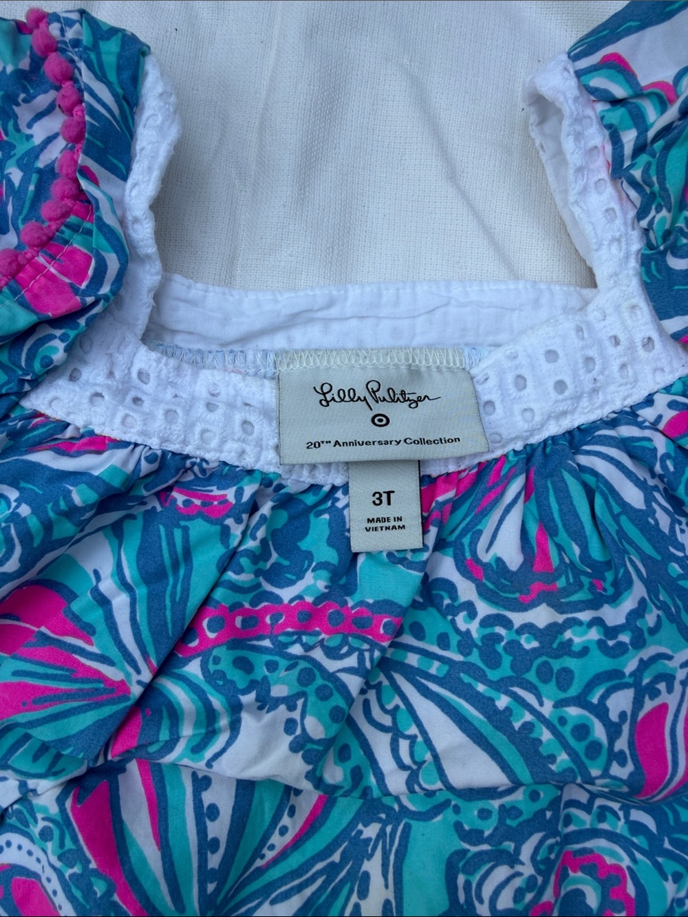 Lilly Pulitzer Girls' Dress in Teal, Turquoise & Pink